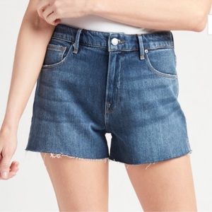 Good American Cut Off‎ Shorts Size 6 Stretchy Raw Hem
